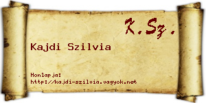 Kajdi Szilvia névjegykártya
